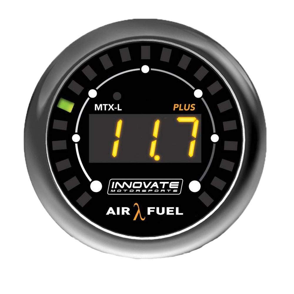 Innovate 3918 MTX-l Plus Digital Wideband Air/Fuel Ratio Gauge, in Set, Black.