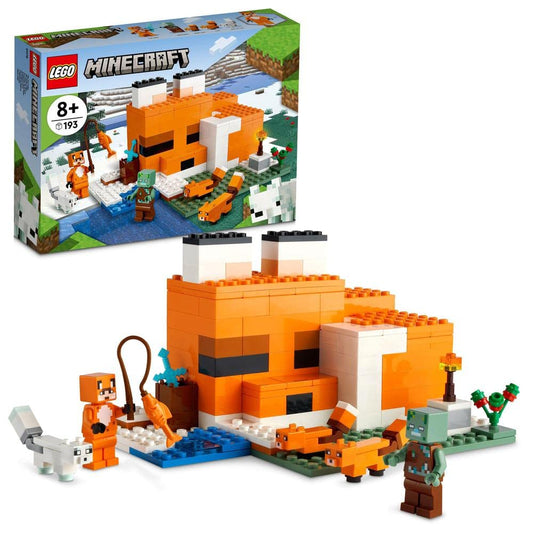 LEGO 21178 Minecraft The Fox Lodge, toy for boys and girls aged 8+ & 21240 Minecraft The Swamp Adventure Set, toy with Alex and Zombie figures in the biome, for ages 8+.