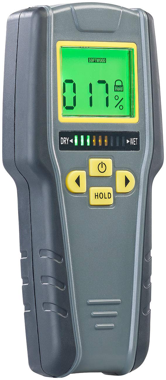 AGT Moisture Meter: Digital 4in1 Moisture Detector with Non-Invasive Measurement, LCD (Moisture Detector, Moisture Meter, Professional Device, Wood Moisture)