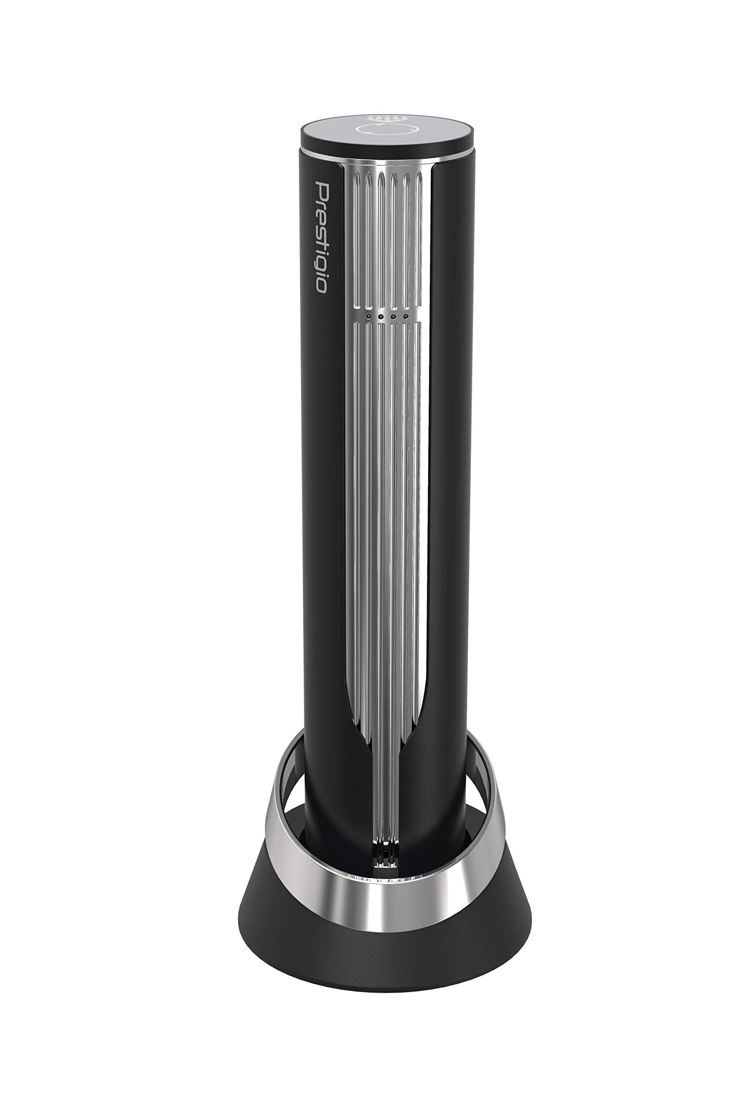 Prestigio Maggiore Corkscrew Electric - Premium Wine Bottle Opener with Charging Station - Built-in Foil Cutter - Packaged in high-quality gift box - Black/Silver