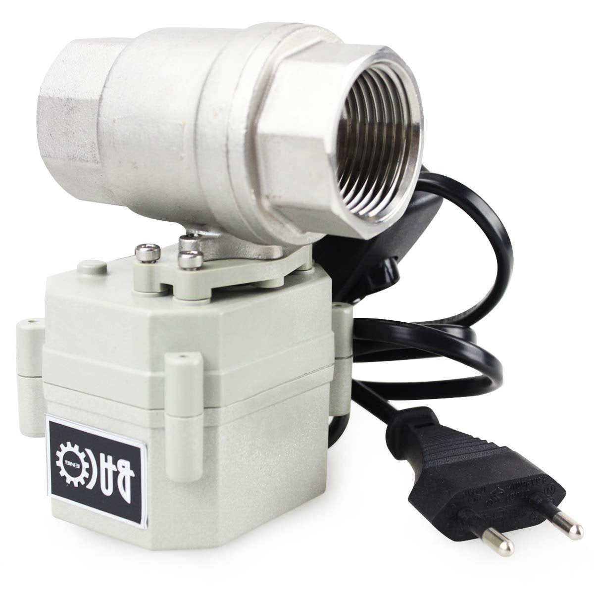 BACOENG AC110/230V 2-way 1" Stainless Steel Motorized Ball Valve Electric Zone Valve with Plug NC