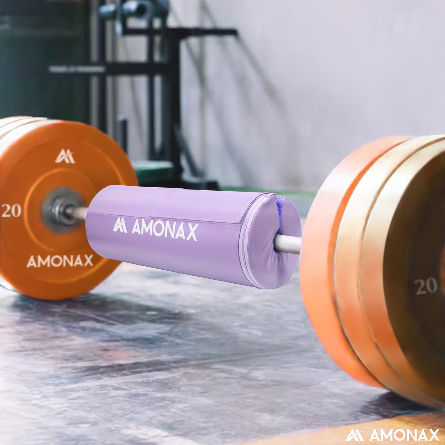AMONAX Hip Thrust Barbell Pad, Extra Thick Barbell Pad, Durable Gym Accessory, Fitness Pad for barbell, barbell padding for Fitness Accessories Women and Men (Purple)