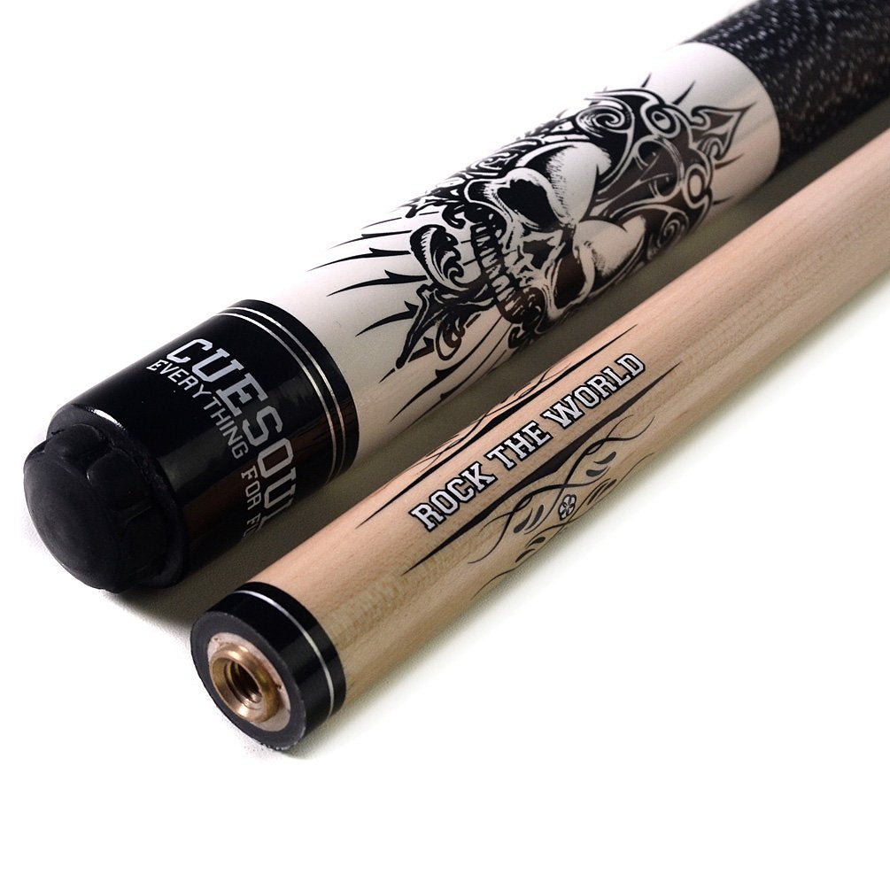 CUESOUL Rockin Series 57" 21oz Maple Pool Cue Set with Joint Protectors and Cue Towel (G407)