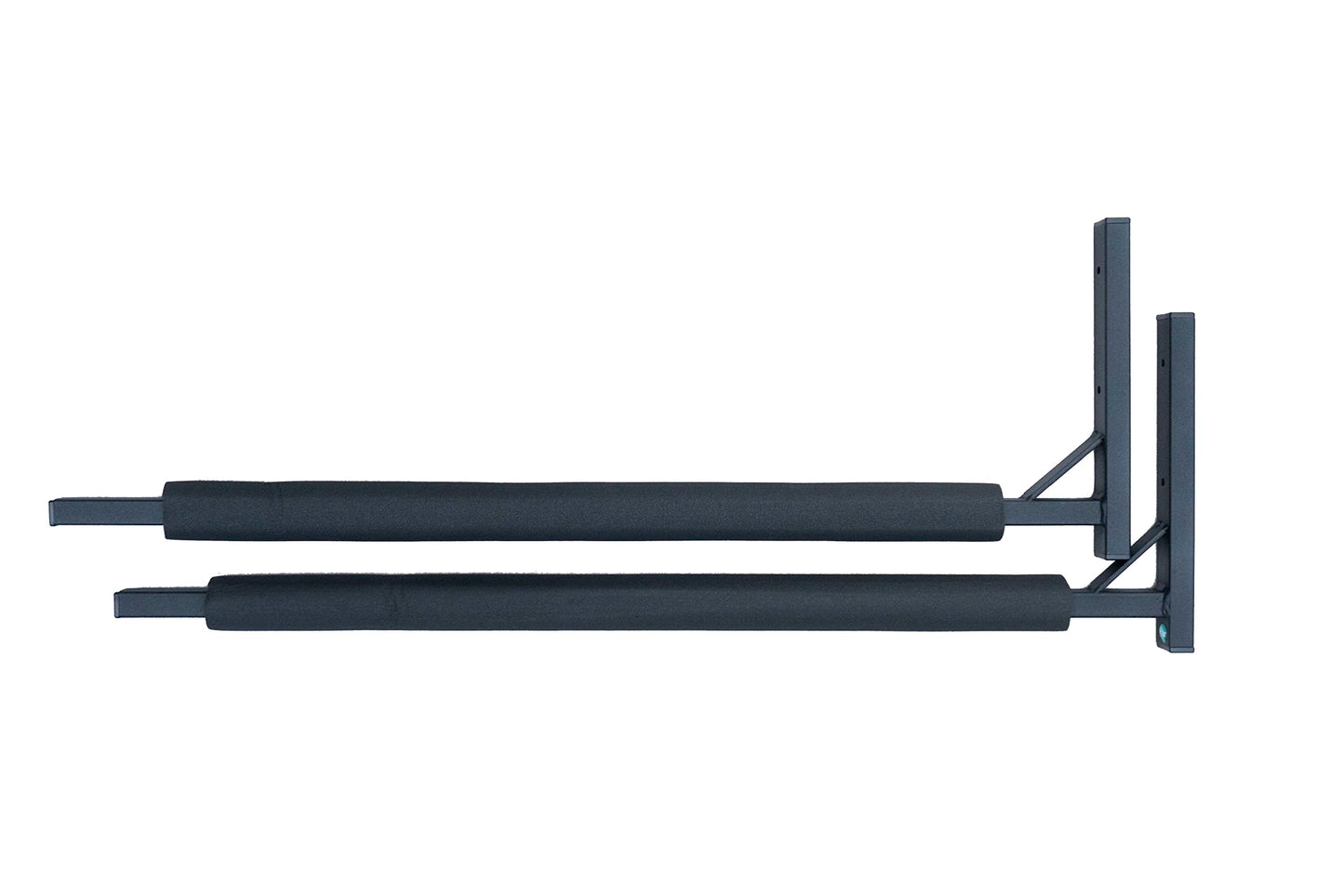 Roof box wall mount 82 cm WSB O black made of steel for storing roof boxes, garden tools, ski boxes, sports equipment, surfboards, and iSUPs.