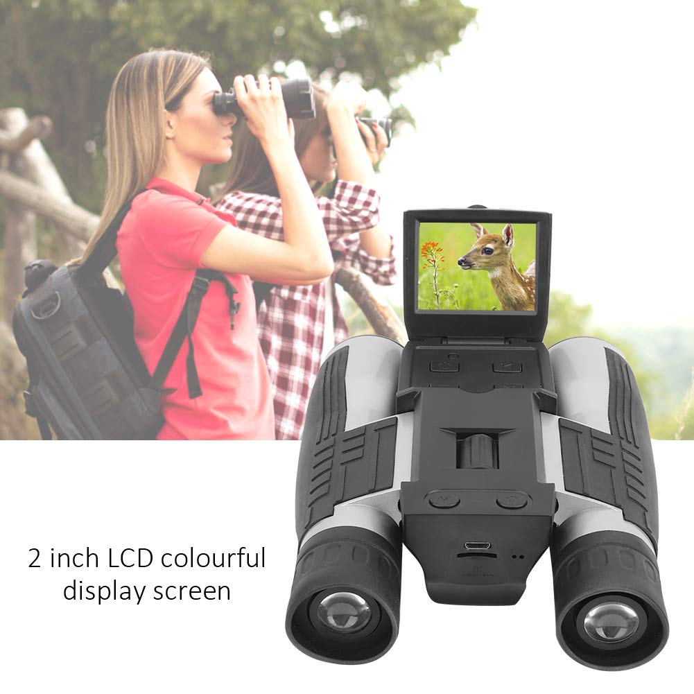 Adult binoculars with camera Fs608 12X32 Digital Telescope 1080P multifunction video recording outdoors for capturing images. Binoculars with 32G storage support tripod, built-in.