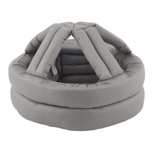 Anti-fall head protection helmet, protective hat for elderly individuals. Provides collision and fall protection. (Light gray top)