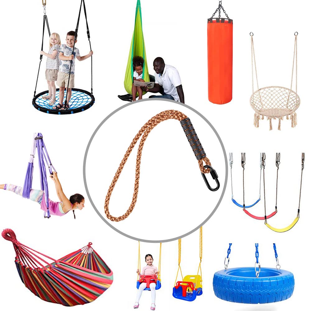 SELEWARE Swing Hanger Beam, Hammock Hanging Chair Swing Suspension (Holds 1000lbs), Hanging Hardware Kit for Outdoor Playground, Swings, Hammock, Yoga (2 Pack, 12ft)