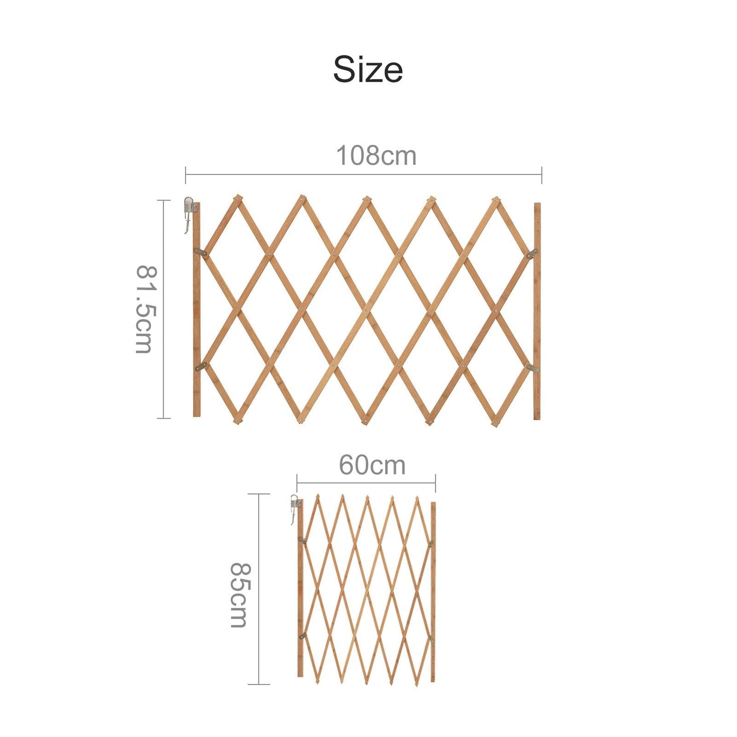 AllRight Dog barrier gate Dog gate Pet gate Staircase safety gate Wooden Mounting hardware 75 x 105 cm