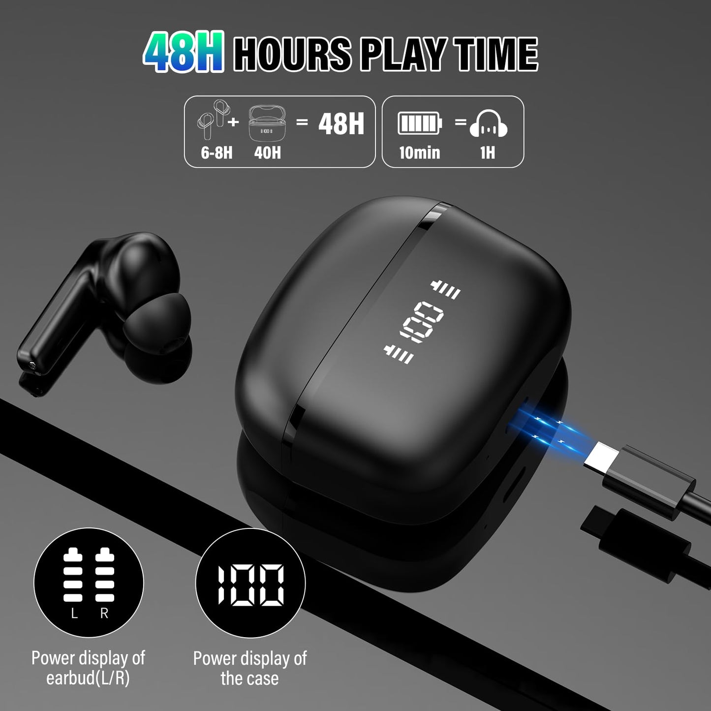 AI headphone translator, 3-in-1 language translator headphones 144 languages with 200+ AI applications, 48H Bluetooth 5.4 translator headphones, 4 translation modes real-time translator earphones for learning