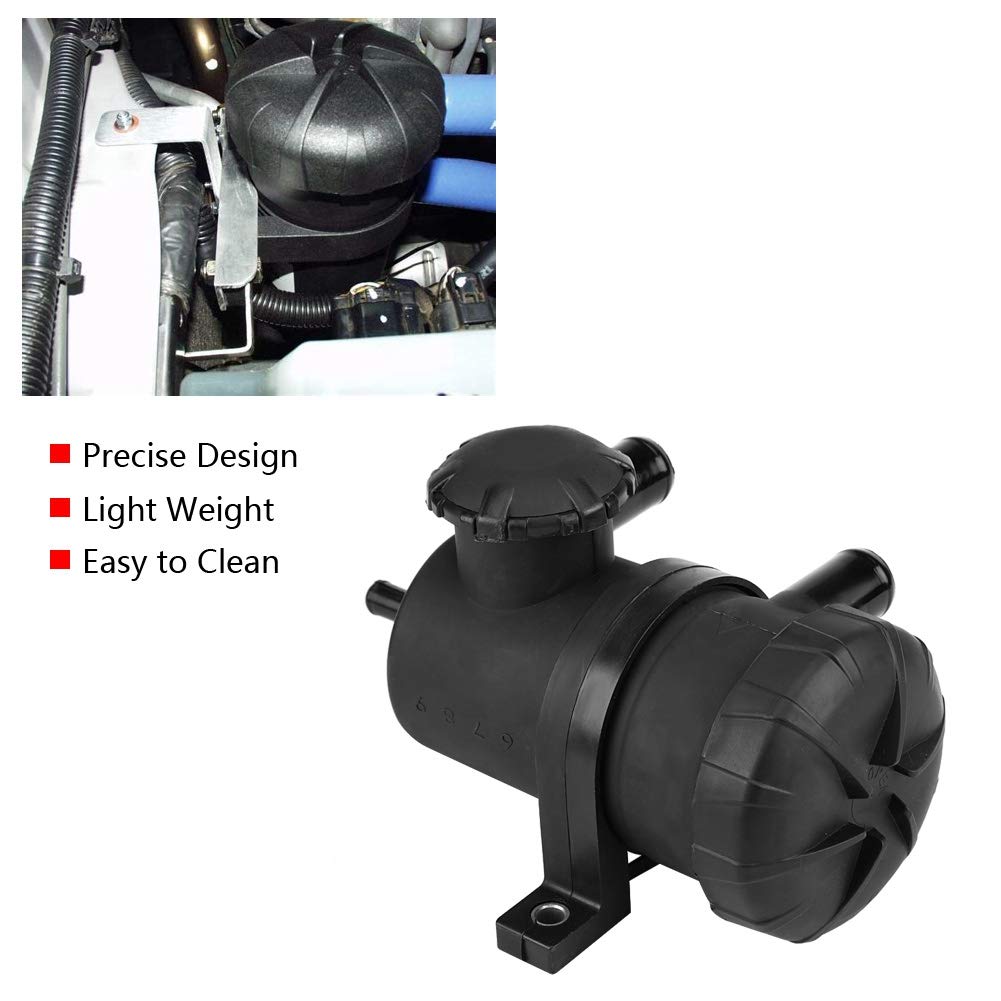 Reminnbor Universal Oil Air Separator 3931030955 - Oil sump made of ABS plastic and stainless steel - Black-silver - Universal for vehicles with motor oil