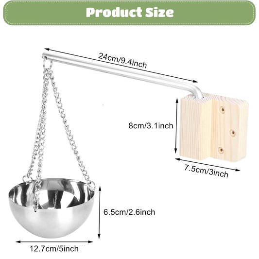 Duocon Bowl Sauna, Stainless Steel Bowl with Accessories, Sauna Herb Bowl, Hanging Sauna Vaporizer Bowl, for Sauna and Spa Infusions, Gift Ideas