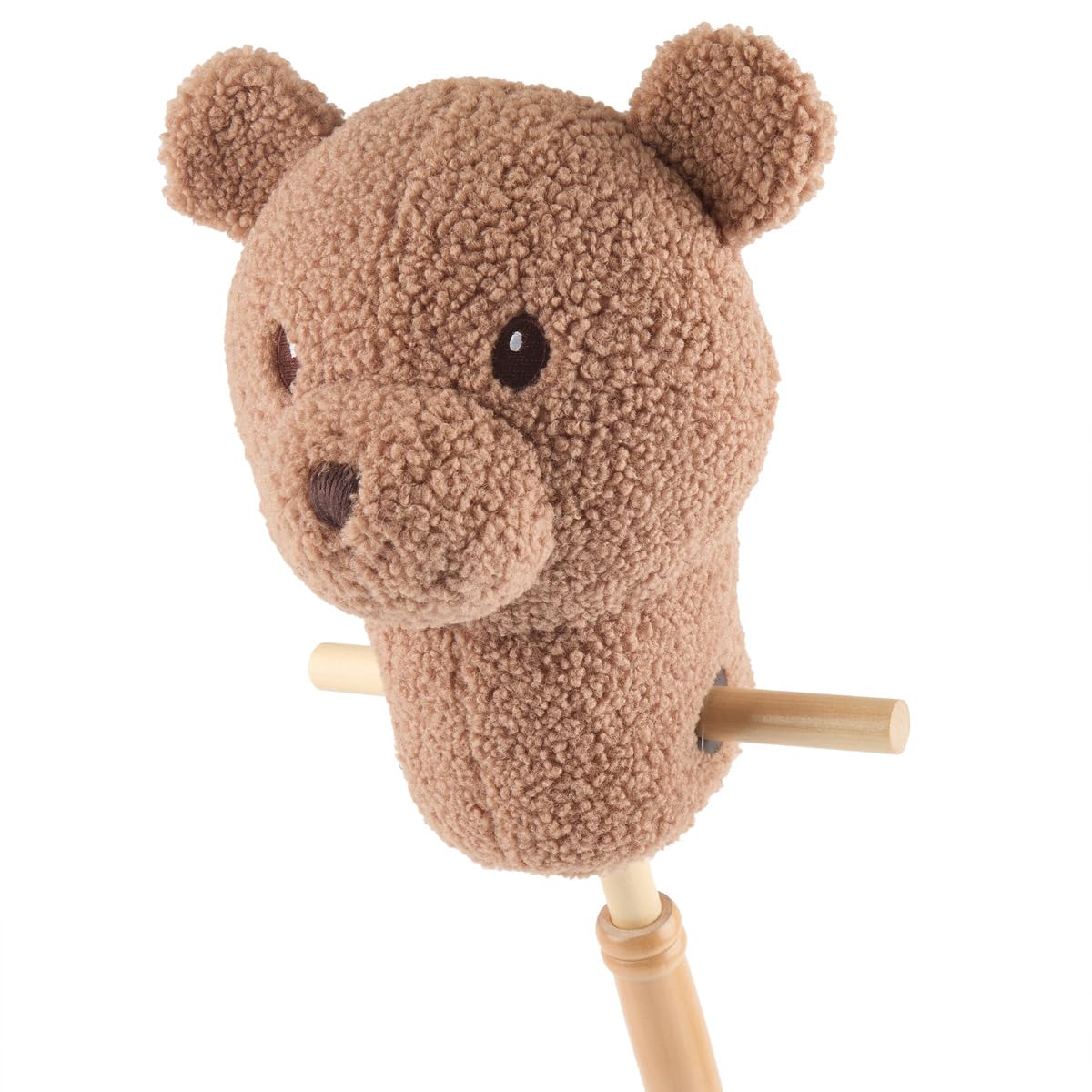Bieco Hobby Horse for Kids Bear Mika | Hobby Horse Riding Toy | Stick Horse Trotting | Wooden Horse Stick | Beautiful Hobby Horses for Children Stick Pony Toddler Accessory