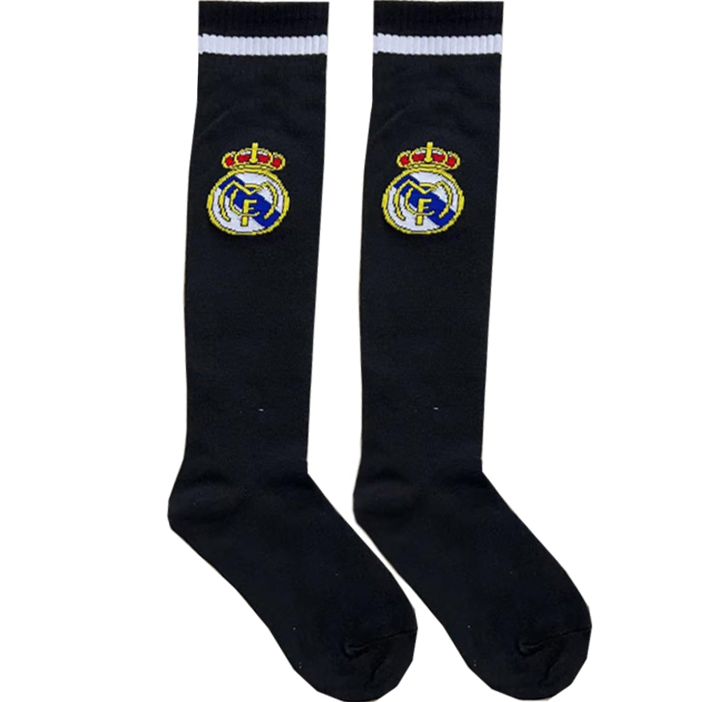 BlackAzat 2023/2024 Madrid #7 Vini Jr. Vinicius Kids Soccer Jersey Special Golddragons Edition, Shorts Socks Youth Sizes (Black, 24)