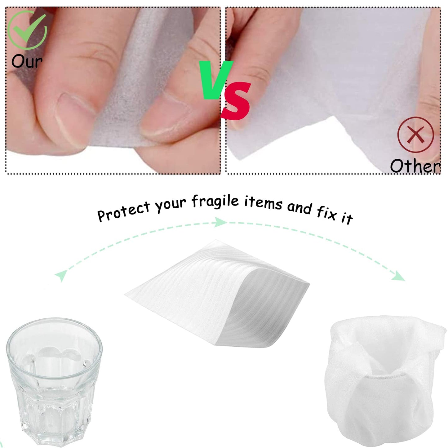 Packaging materials 100pcs Bubble wrap Moving boxes Foam packaging Moving supplies Foam sheets for moving Dish storage (30cm*30cm)