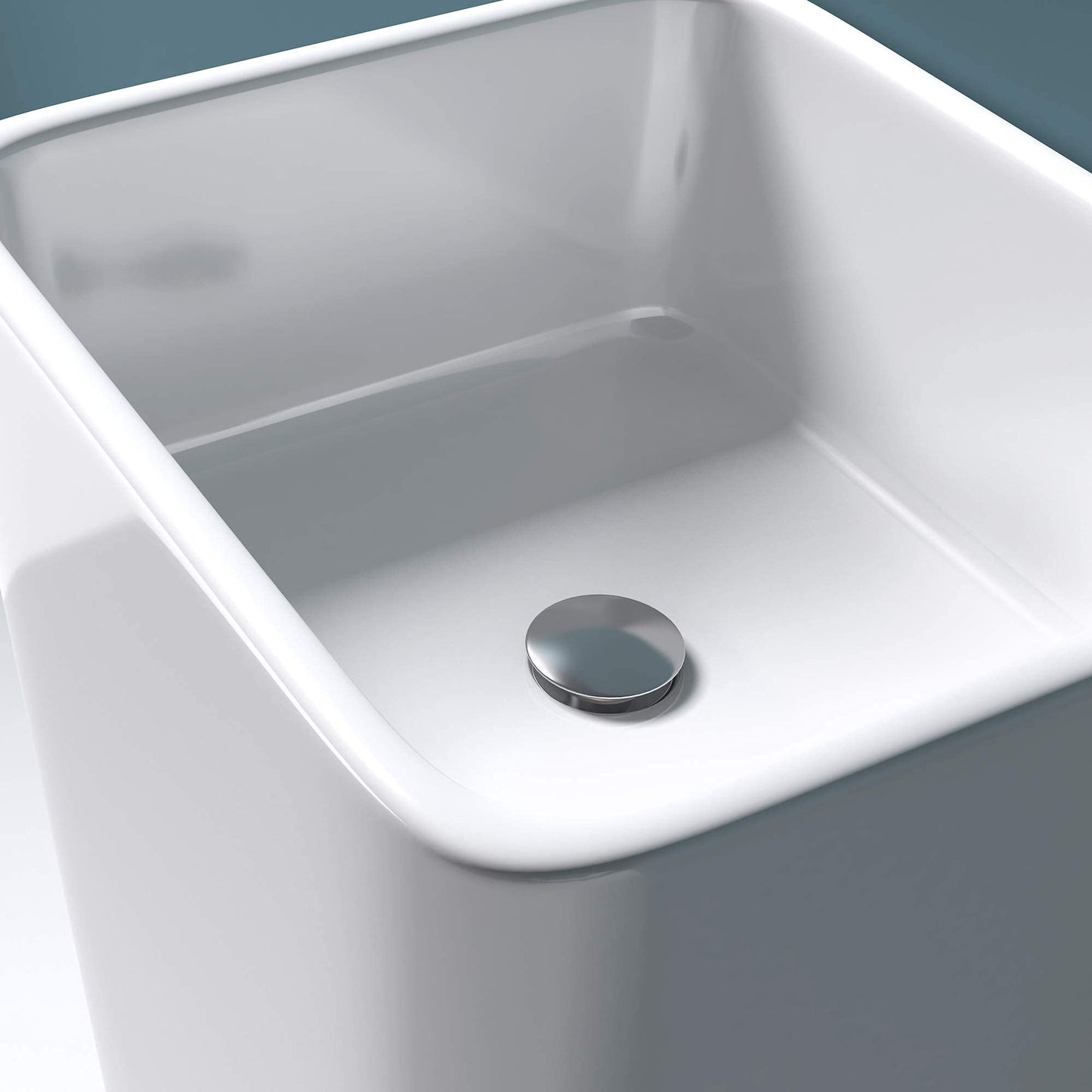 Mai & Mai design free-standing pedestal sink Col31 White, made of mineral cast, washbasin, dimensions: 40x35x82cm