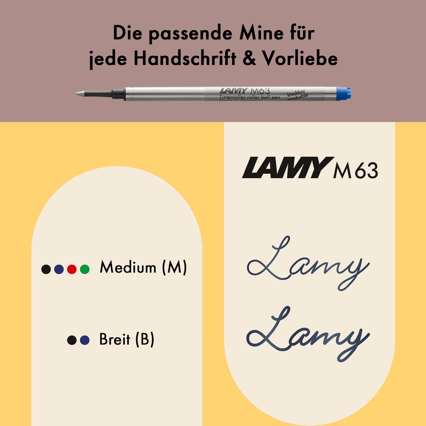 Lamy Safari Red Rollerball - timeless classic pen with ergonomic grip & medium nib - made of durable ASA plastic - comes with black rollerball refill M 63