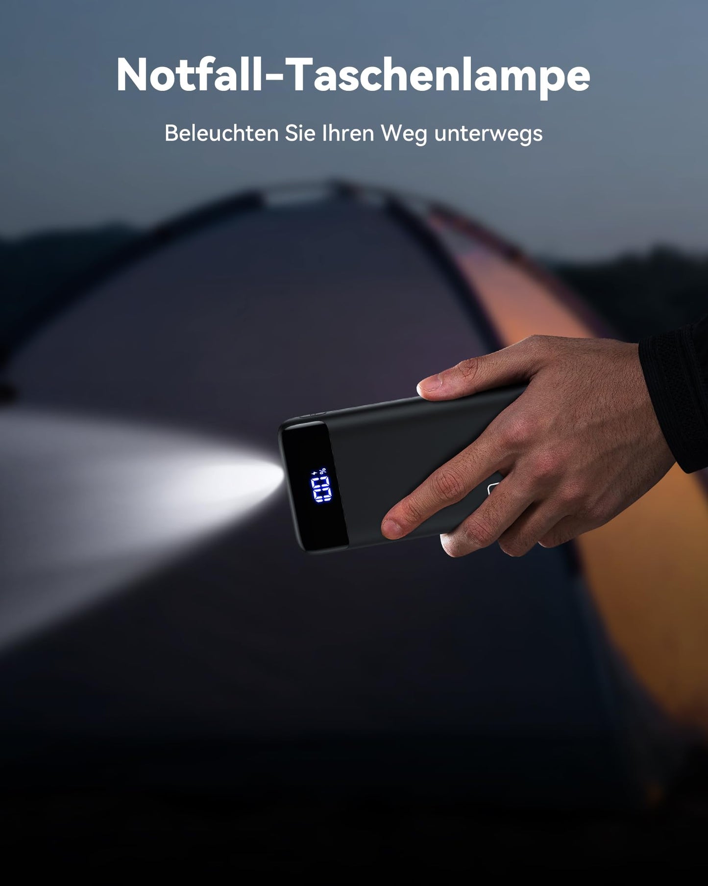INIU Power Bank, 20000mAh 22.5W Mini Fast Charging Portable Charger 1 USB-C, 2 USB-A External Battery Packs LED Display, Battery Pack for iPhone 17 16 15 14 13 Xiaomi Samsung iPad Travel Camping Outdoor