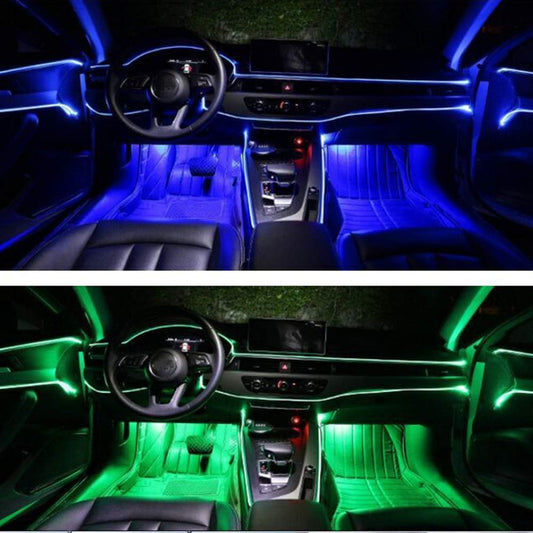 Ambient lighting car LED car interior lighting: 6M/5 in 1 RGB ambient lighting for car - 12V car interior lighting | 29 modes Color LED strips car interior for car decoration