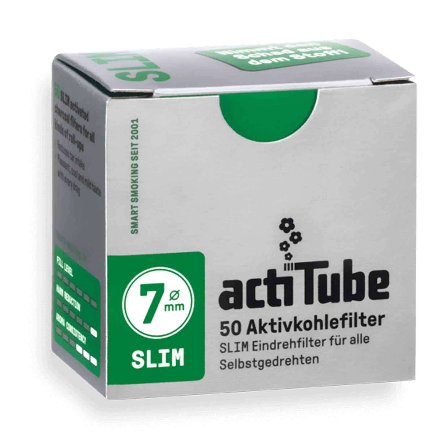 actiTube Slim-7mm-activated carbon filters 10 x 50 pack Filter 10x50 (500)