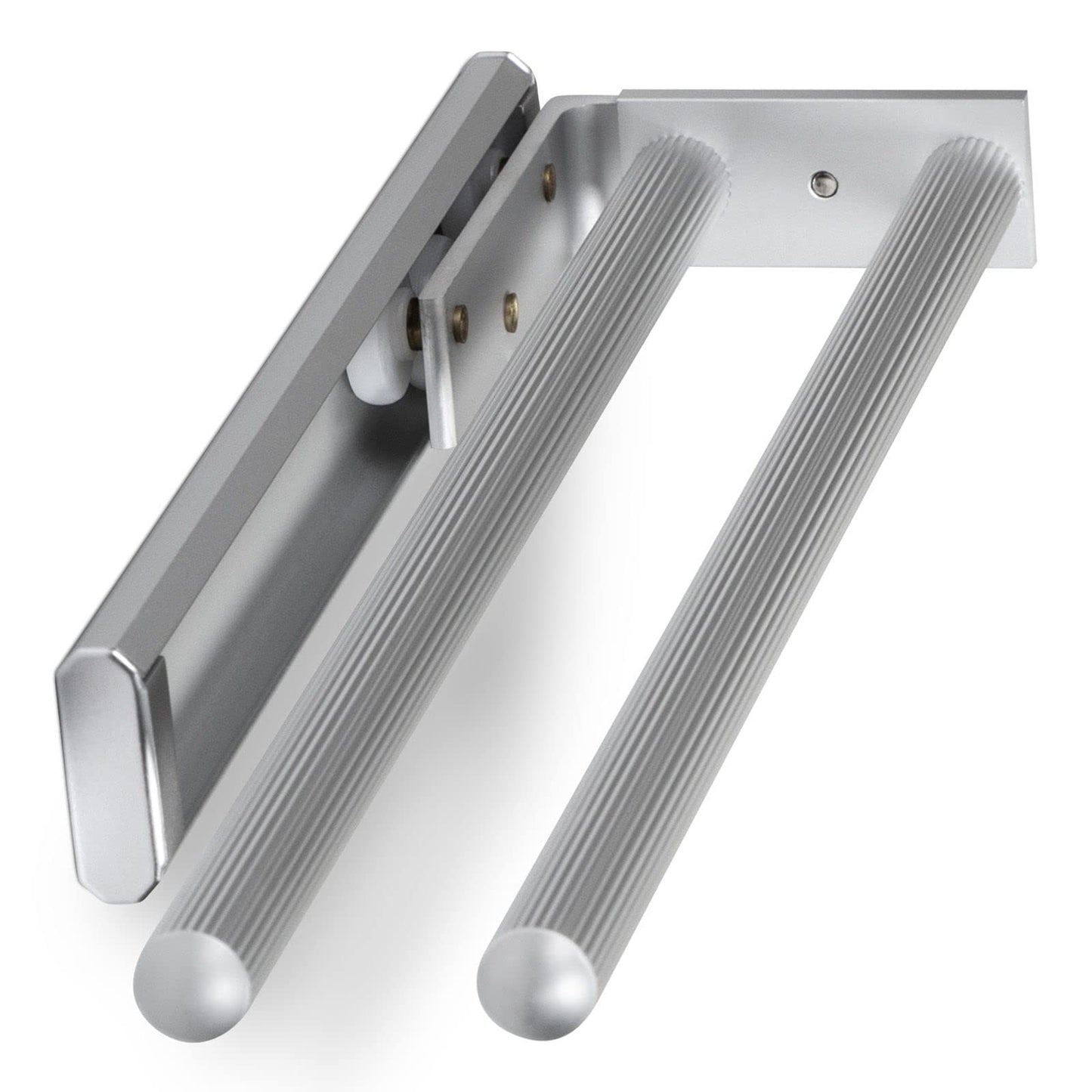 SOTECH 2 Piece Rotating Towel Holder TED 2-Arm Polished Chrome (Aluminum, 325-487mm, extendable) Telescopic Wall Towel Rack for Bathroom or Kitchen