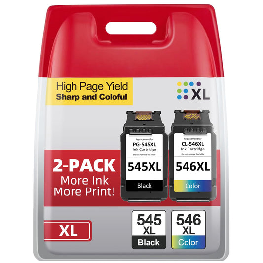Ink cartridges 545 546 XL, PG-545XL CL-546XL Compatible for Canon ink cartridges 545 546 XL Multipack for Pixma TS3400 TS3100 TS3150 TS3151 TS3300 TS3350 TS3450 TS3355 TR4551 MG2500 MG2550s
