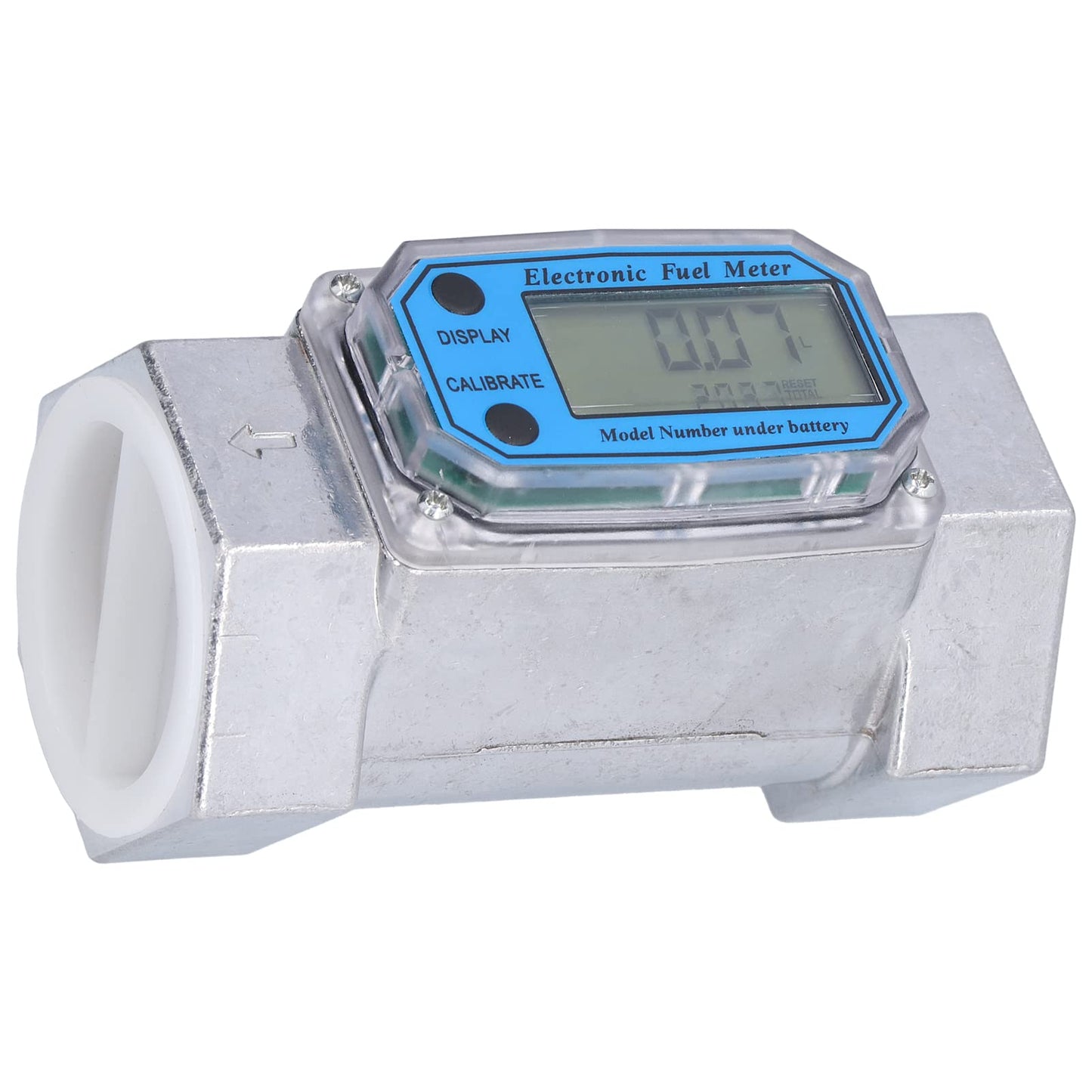 2-inch turbine flow meter, 35 to 200 l/min. Electronic digital flow meter for fuel, liquid water, diesel oil, 2.3V-3.3V LLW-50.