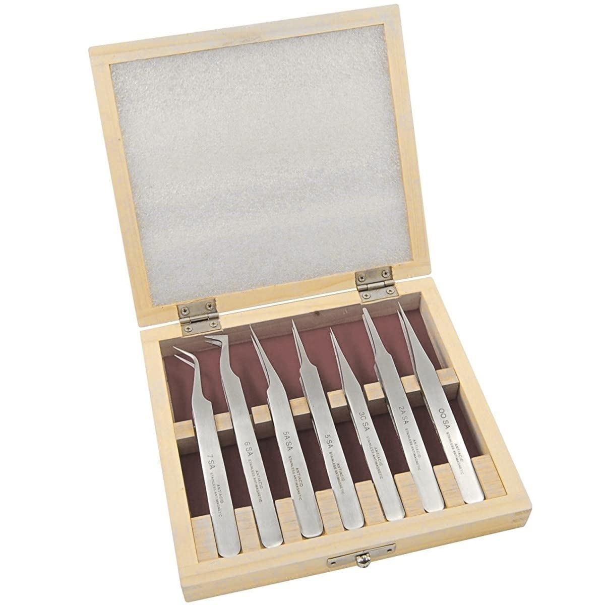 7 SA tweezers for watch repair by S1 Deluxe© - watchmaker tweezers - watch tool