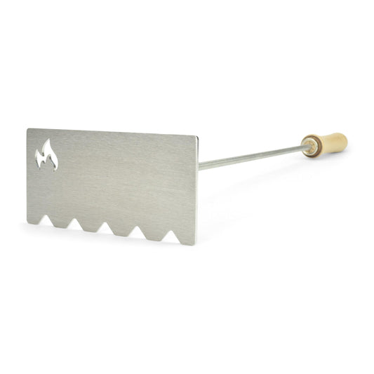 Grillrost.com The Original Stainless Steel Ember Mover Ash Scraper - For Fireplace, Fire Pit, and Tile Stove