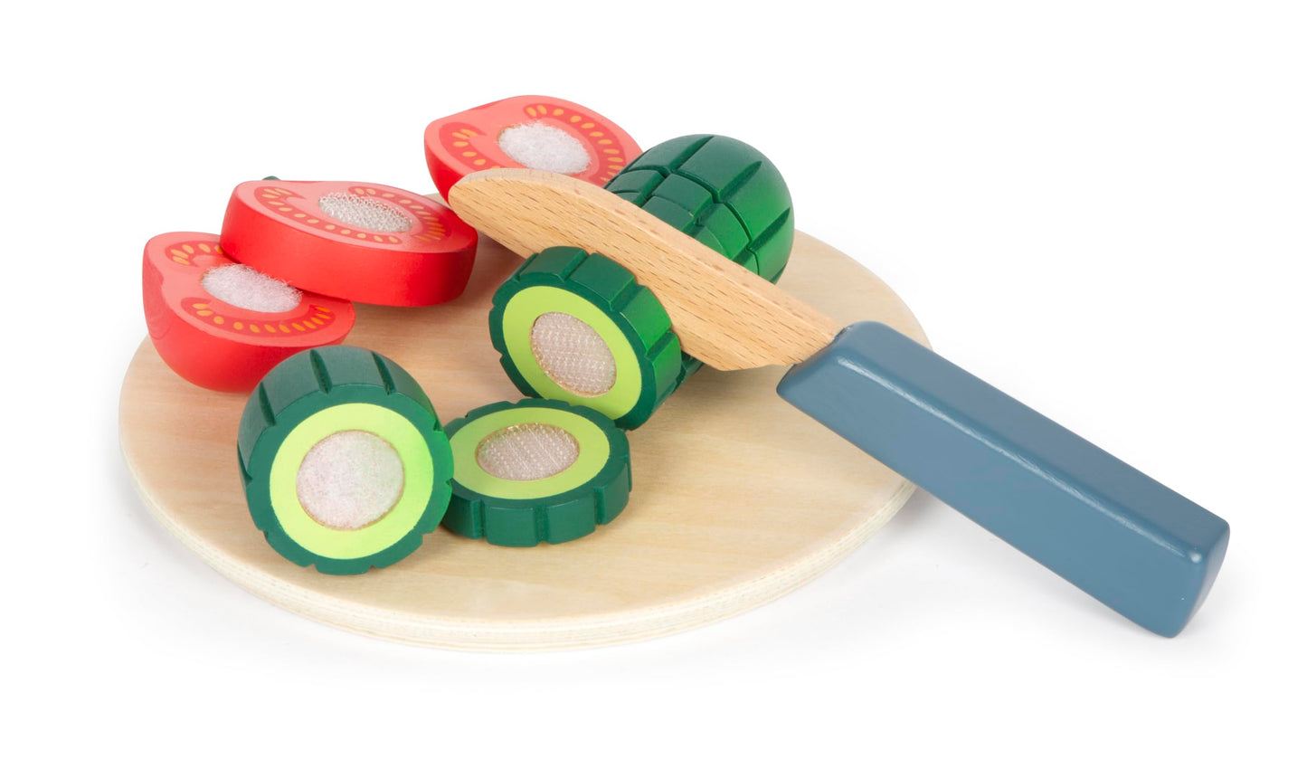 Small Foot Cutting Set Salad "Fresh" made of wood, food toy for children's kitchen, for children aged 3 and up, 12612