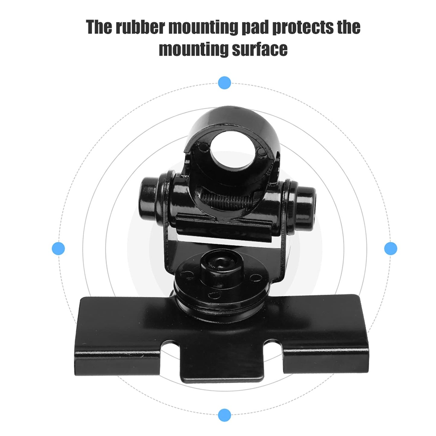 Car antenna mount, mobile phone car antenna clip clamp antenna mount base with 5-meter extension cable (removal tool included)