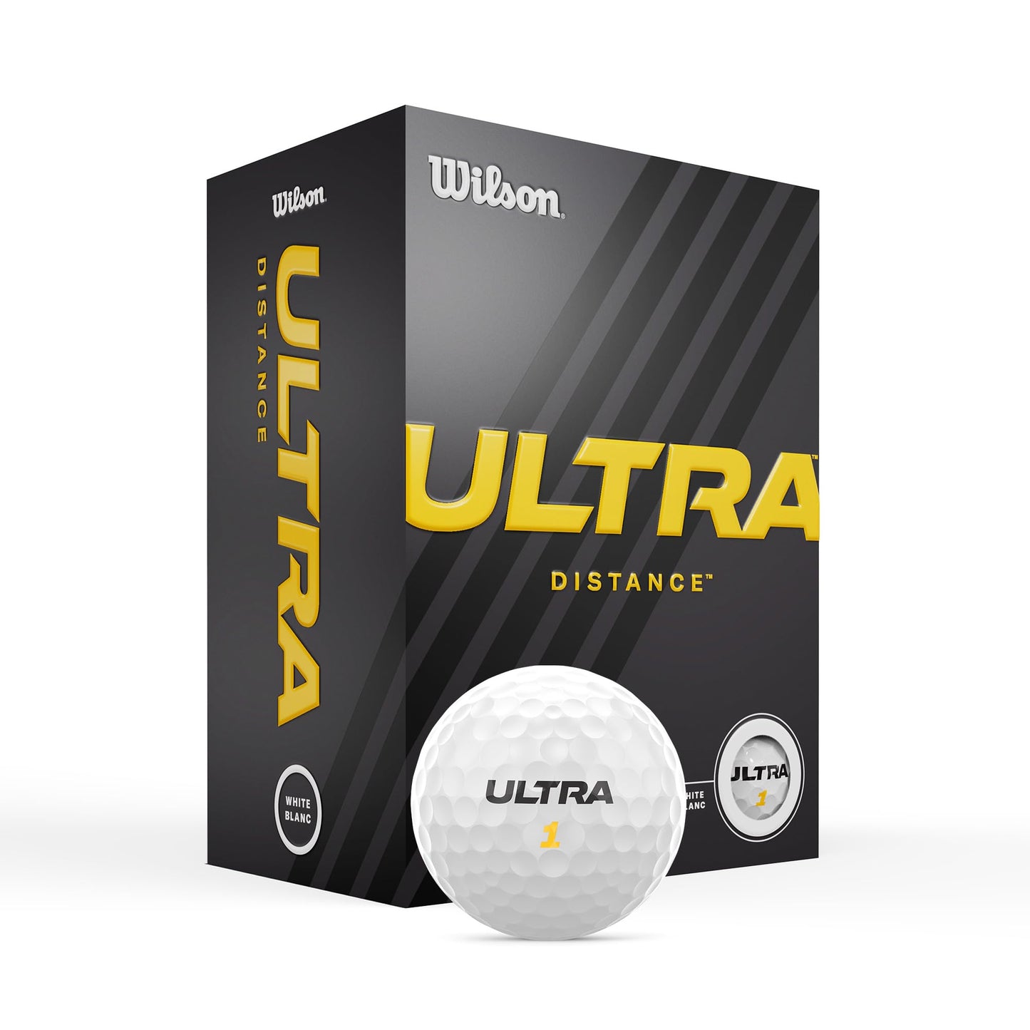 Wilson golf balls, Ultra Distance, two-piece golf ball, 24 balls, White.