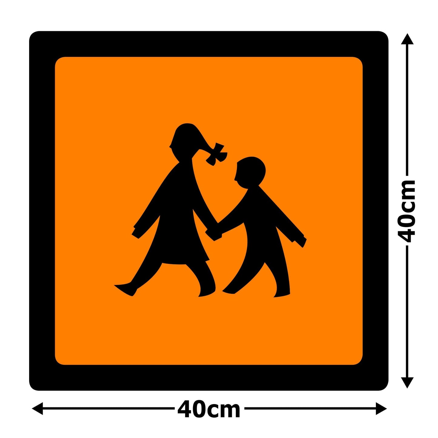 2x School bus sign Magnet sign Warning sign School bus sign Magnet car sign Caution sign (double pack 40x40cm)