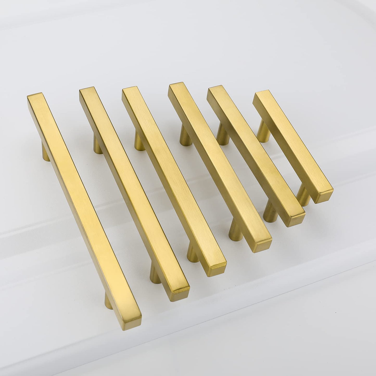Goldenwarm 10-Pack Cabinet Handles - Stainless Steel Gold 256mm LS1212GD256 - Brass Drawer Pulls