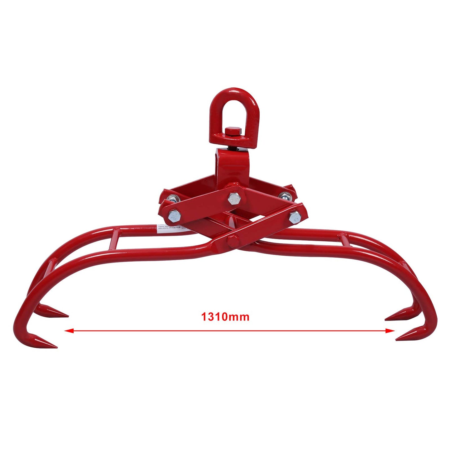 Wiltec forestry tongs for tree trunks up to 1310 mm, 1500 kg pulling force, wooden tongs lifting tongs gripping tongs with 4 clamping spindles