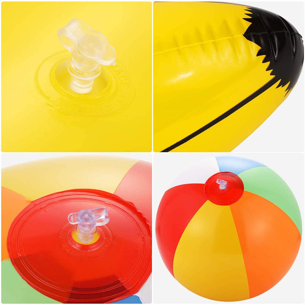 Evance 14 Pieces Inflatable Palm Tree Flamingo Toys Inflatable Banana Beach Balls Flying Parrot Shark with Ring Toss Game Inflatable Flamingo Toss Game Pool Toy (14 PCS)