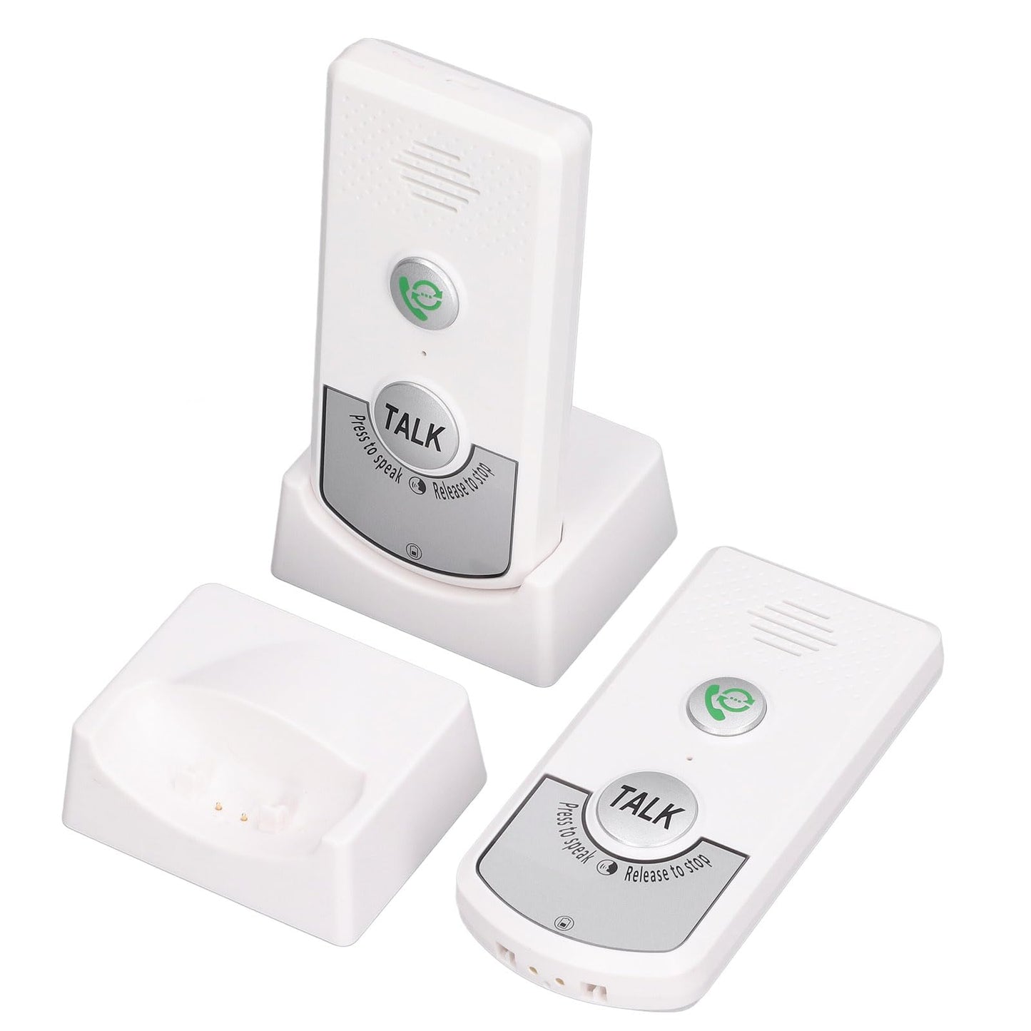 2-way radio intercom for home, Portable voice intercom with wide application and good durability for indoor and outdoor use (White)