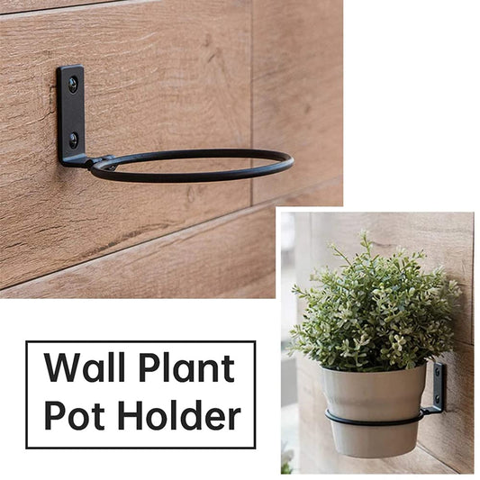 3 pieces Flower Pot Wall Mounted Holder, Foldable Plant Pot Holder Wall, Metal Plant Pot Holder Pot Ring Hook, Used for Home Garden Balcony Outdoor Plant Pot Holder Wall (17.5 x 15 x 6.2 cm)