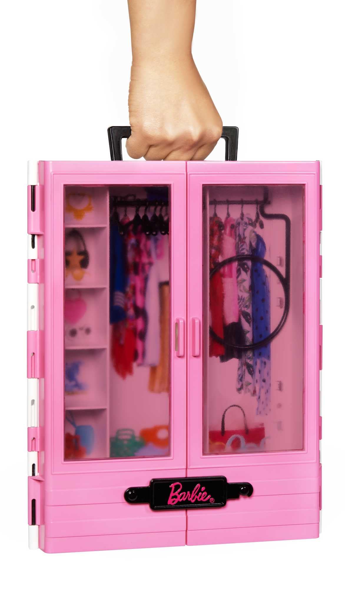 Barbie GBK11 - Dream Closet, portable fashion toy for kids aged 3 to 8 years.