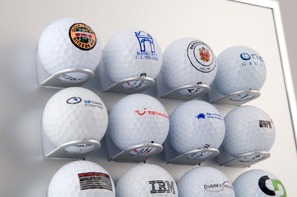 KNIX Premium Golf Ball Aluminum Display Case for 24 Golf Balls - Showcase, Golf Shelf Vitrine Display for passionate golfers.