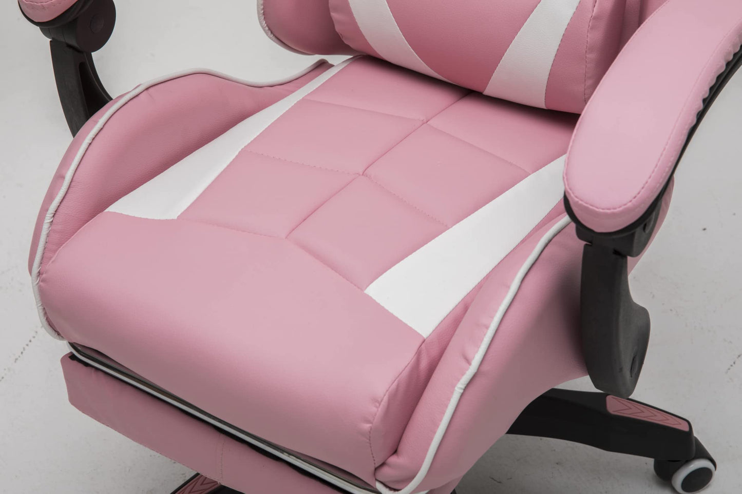 VDD Gaming Chair with Footrest Cyclone Teenagers - Office Chair - Racing Gaming Chair - Pink White