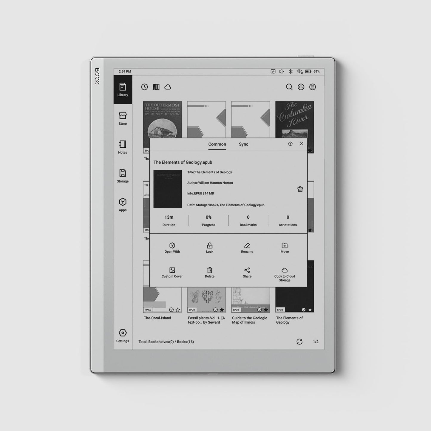 BOOX Go 10.3 ePaper Tablet 10.3" Monochrome 300 ppi 64GB Android 12 E-Ink HD WiFi BT