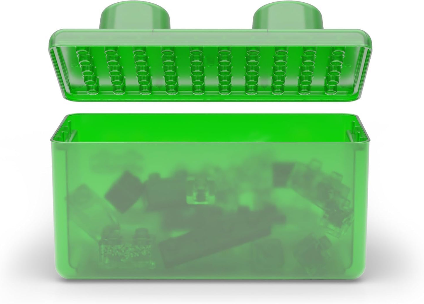 Jelly Blox Stash & Stack (2-in-1 storage case), building toy for ages 2 and up, includes 30 sensory blocks, construction toy for kids