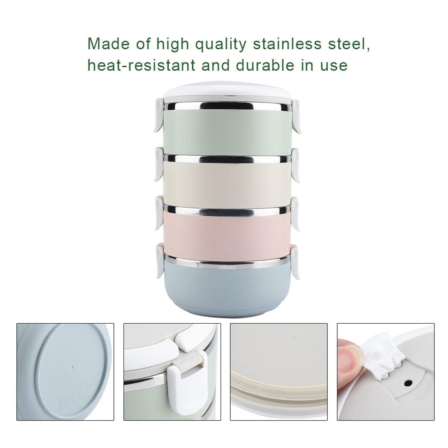 Tyenaza Thermo Container Insulated Container, stainless steel thermo lunchbox Thermal Insulated, Thermal Compartment Lunch Box, Portable Bento Box, Storage Container for hot food, meals, soup (#4)