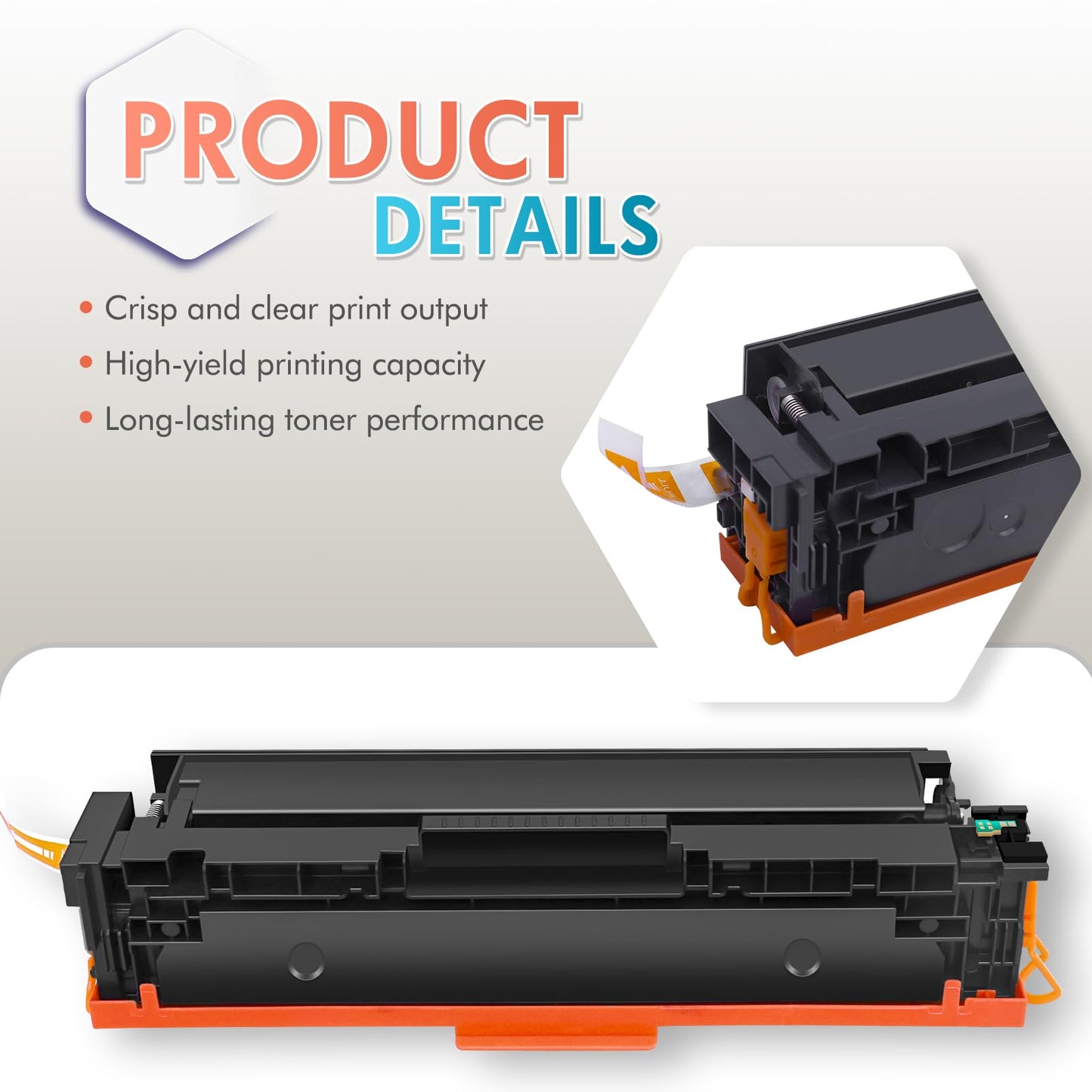 Inkalfa 201X 201A Toner Compatible Set as a replacement for HP M277dw Color Laserjet Pro MFP M277n M252dw M274n M252n M277c6 CF400X CF400A CF401X CF402X CF403X CF400 4-pack Black Cyan Yellow Magenta