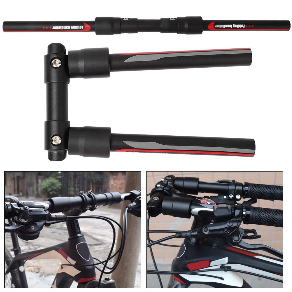 MAGT Bike Handlebar, Folding Quick Release Bicycle Handlebar DIY Replacement Accessory for Road Bike Mountain Bike Scooter 31.8mm/25.4mm