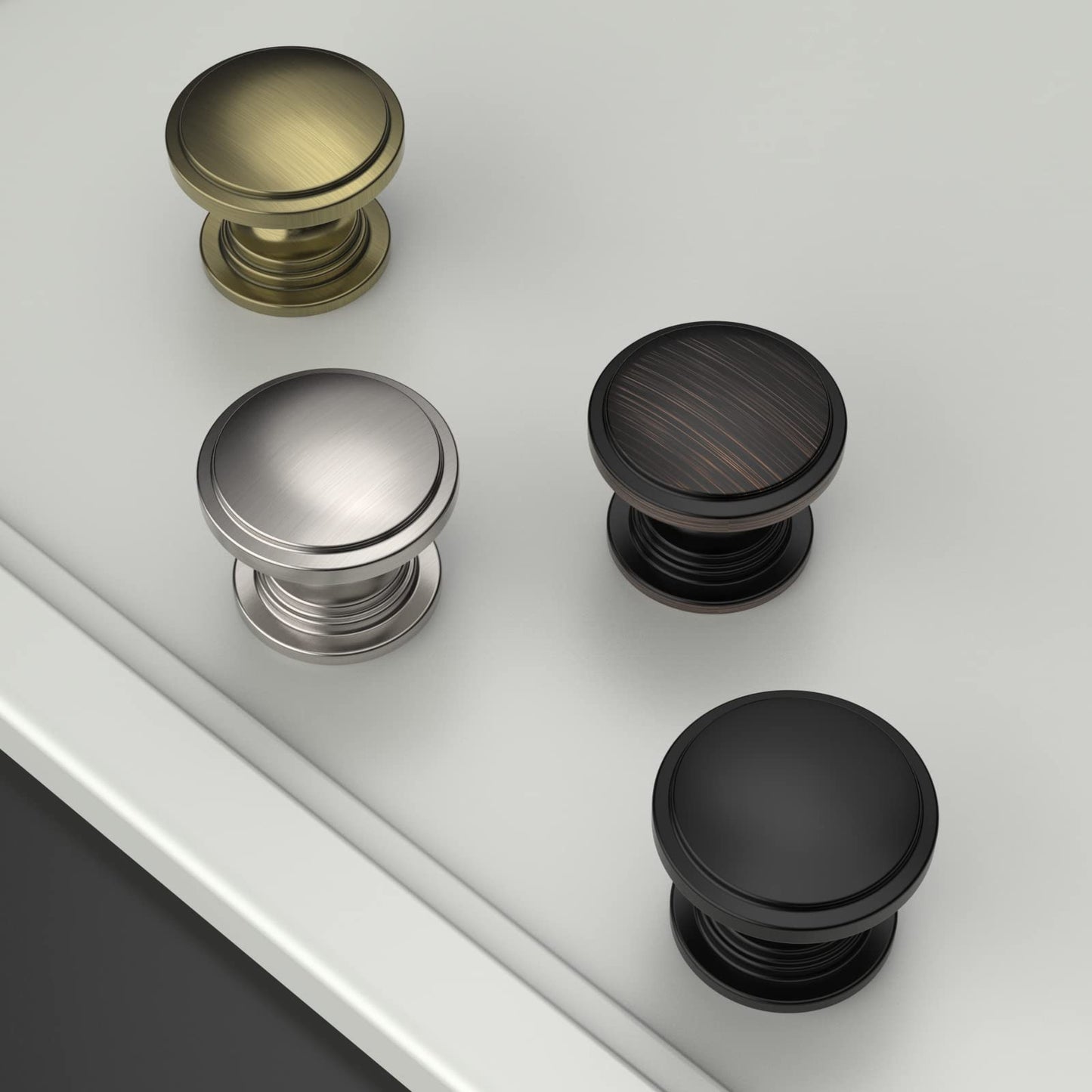 Amerdeco 20pcs Furniture Knobs Cabinet Knobs Polished Chrome Zinc Alloy Drawer Knobs Pulls for Cabinet Door Knob Dresser Knobs Closet Knobs...