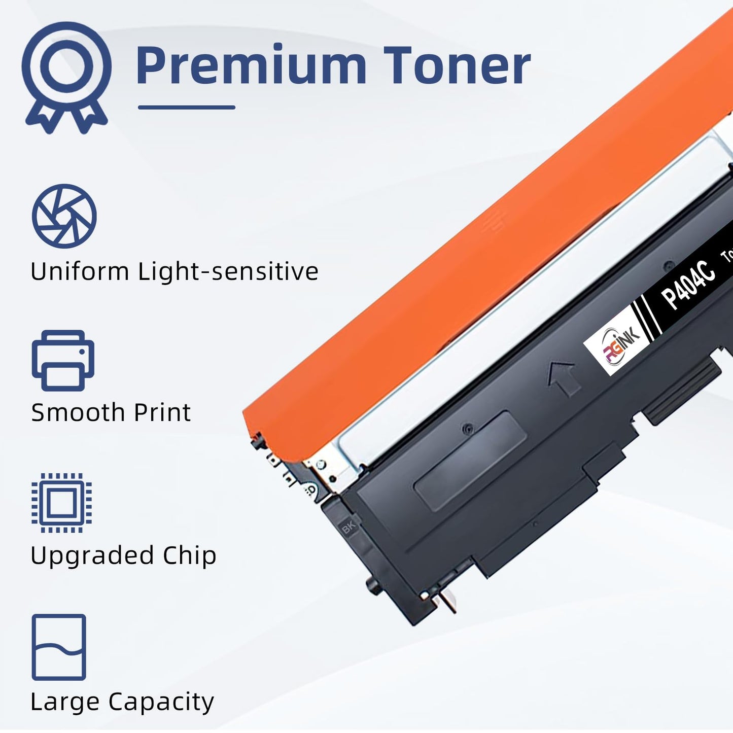 RGiNK CLT-P404C CLT-404S Toner Compatible for Samsung 404S Toner for Samsung C480W Xpress SL C480FW C430W C480FN C480 C430 C43X C48X CLT-K404S CLT-Y404S CLT-C404S CLT-M404S (Black Cyan Yellow Magenta)