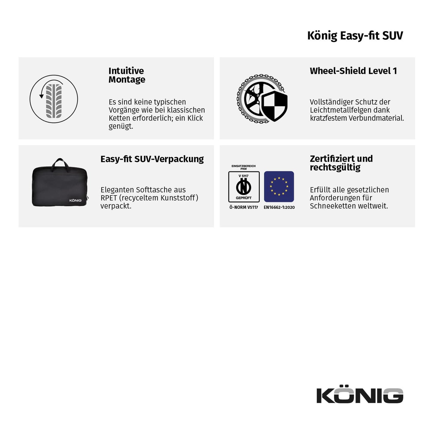 KING Easy-FIT SUV 230 - Snow chains