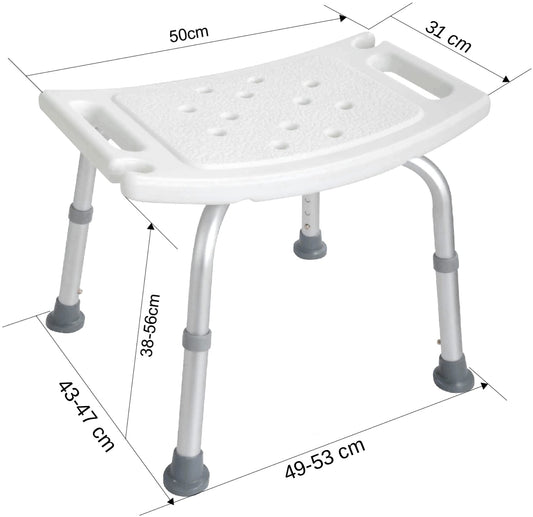 Accurate adjustable shower stool - non-slip, stable, and comfortable - Lightweight bath stool - Shower seat for shower (Universal shower stool)