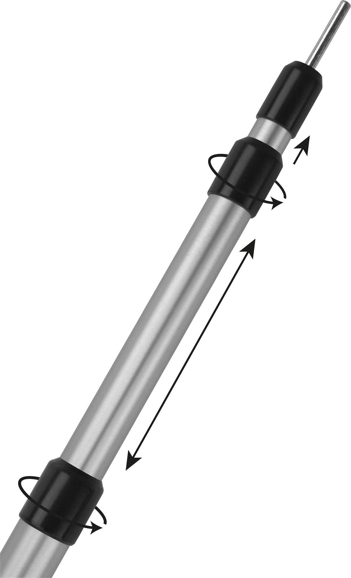 Normani Telescopic Tent Pole 94-240 cm made of aluminum - perfect tent or tarp accessory Color 3rd Piece